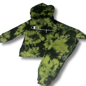 Champion Sweat Suit, Green and Black, Size 12 months